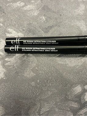 E.L.F No Budge Retractable Eyeliner Pencil - Black (2 Pack) NWOT